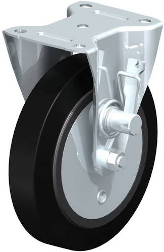 Blickle Bockrolle B-GEV 200K-TMR in Schwarz, Silber und Grau aus Stahl mit 200 mm Rad-Durchmesser und 600 kg Tragfähigkeit - Bild 1