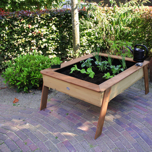 AXI Sandtisch mit Hochbeet Linda aus Hemlock-Holz in Braun, B/T/H: 93,5 x 93,5 x 110 cm - Bild 2