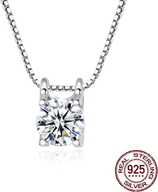 CWWZircons Halskette, 925 Silber, Zirkonia, Damen - Bild 1