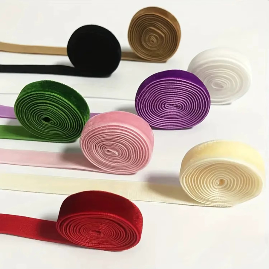 OEMOO Samtband Set in 12 Farben für Weihnachtsdekoration und Hochzeiten, Breite: 6 bis 25 mm, Gesamtlänge: 5 Yards - Bild 4