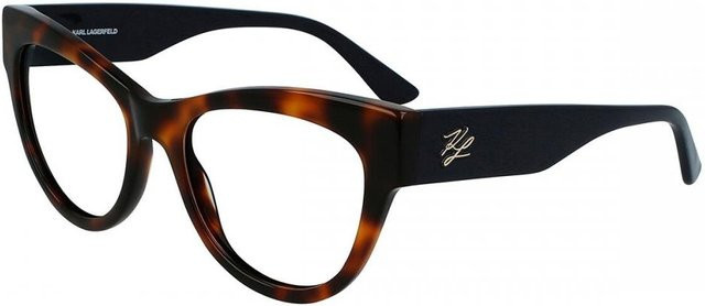 Karl Lagerfeld KL6065 Brille, Unisex, Vollrand, Rund, Acetat, Black/Brown - Bild 1