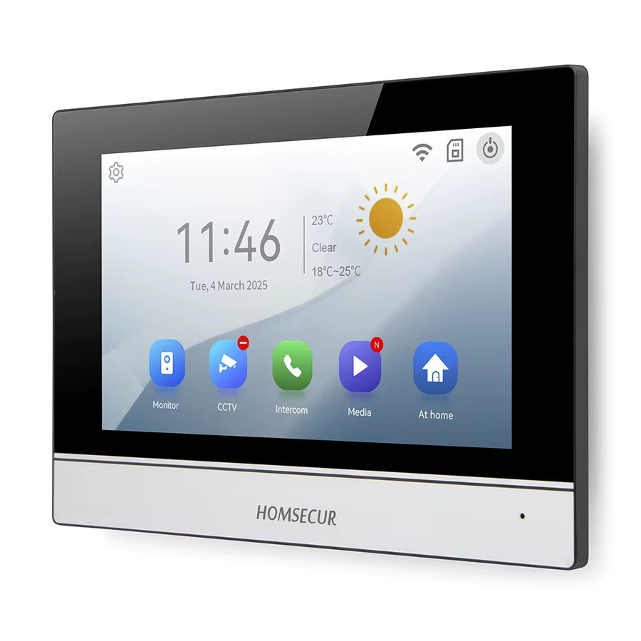 HOMSECUR Tuya App HD XM713H Indoor Monitor für WIFI Video Tür Sprechanlage und Türklingel - Bild 2