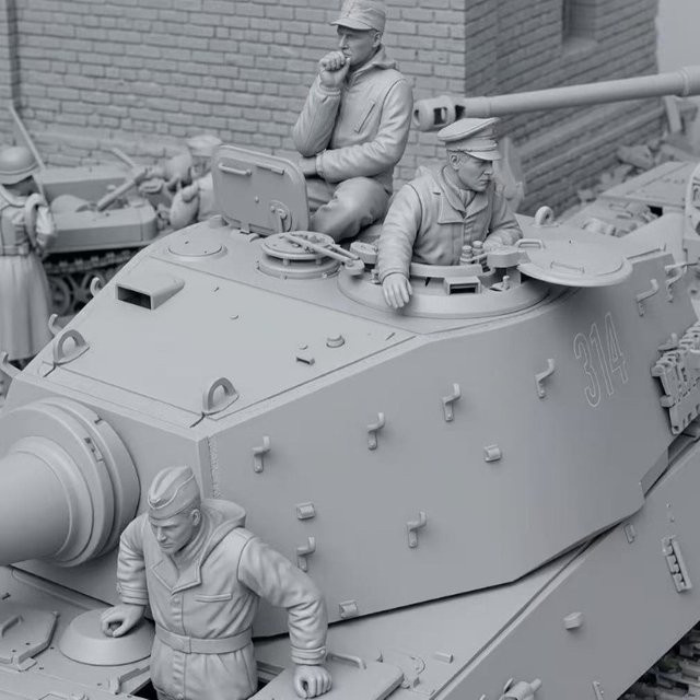 BAANFU Harzfigur, Panzersoldatenbausatz, Maßstab 1:35 - Bild 1
