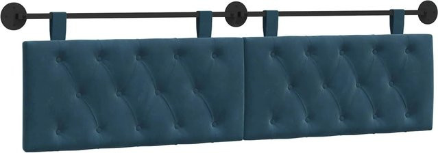 vidaXL Wandmontiertes Hängemodell in Blau aus Samt, Breite: 170 cm, Tiefe: 55 cm, Höhe: 7 cm - Bild 1