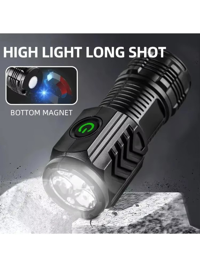 ZHIYU Mini-LED-Taschenlampe in Schwarz, tragbare wasserdichte Fingerspitzen-Taschenlampe mit Stiftclip für Outdoor, Wandern und Camping - Bild 4