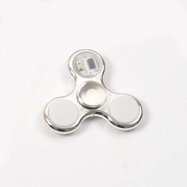 Airun Fidget Spinner Leuchtender LED-Licht Handkreisel Silber - Bild 1