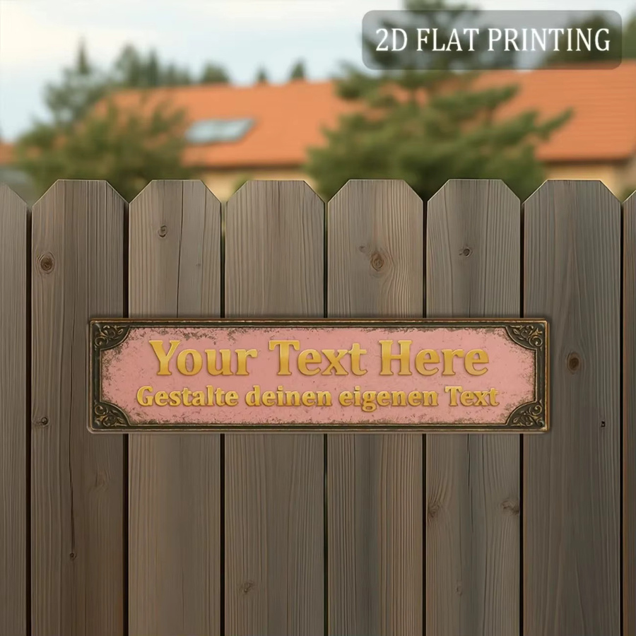 Personalisierte Vintage-Metall-Wandschild-Dekoration von CIFBUY für Garten und Hof - Bild 2