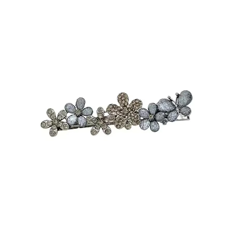 HIYAYZ Haarnadel mit Strass Blume und Schmetterling, Damen - Bild 2