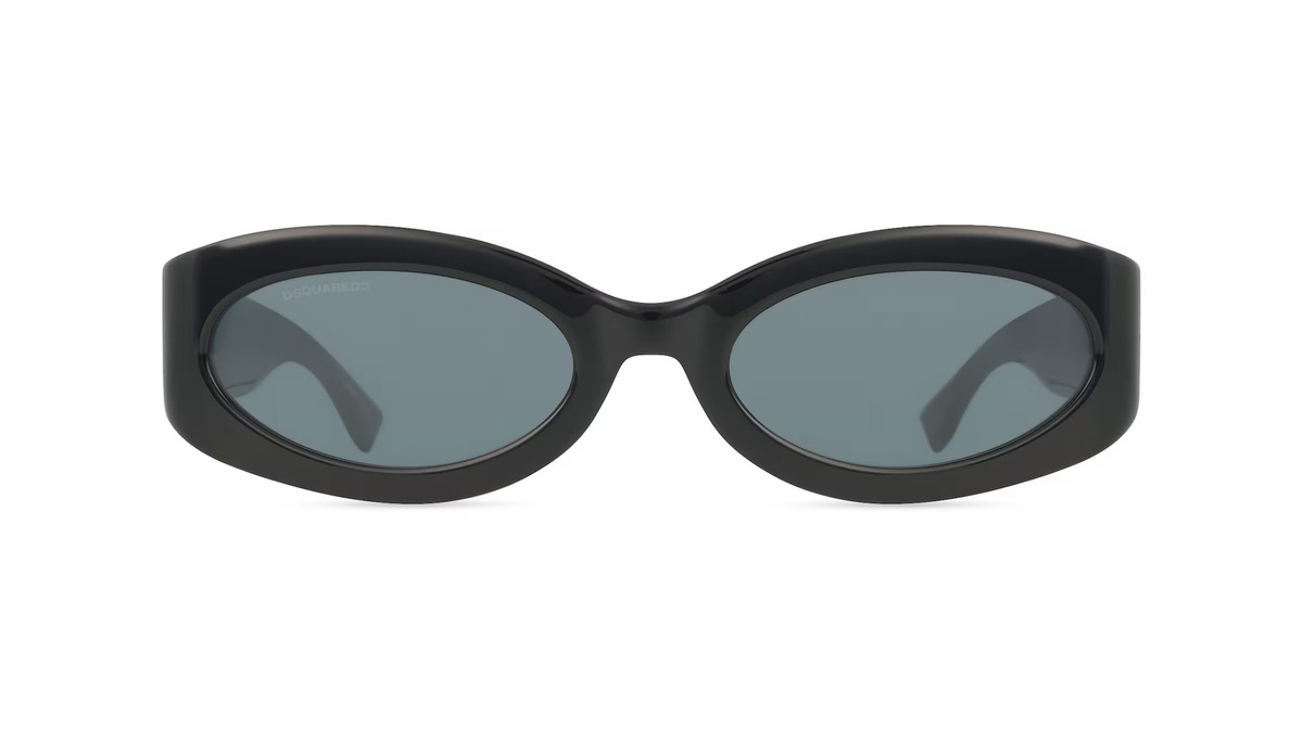 Dsquared2 207431 Sonnenbrille, Vollrand, Oval, Acetat, schwarz, grau, Damen - Bild 1