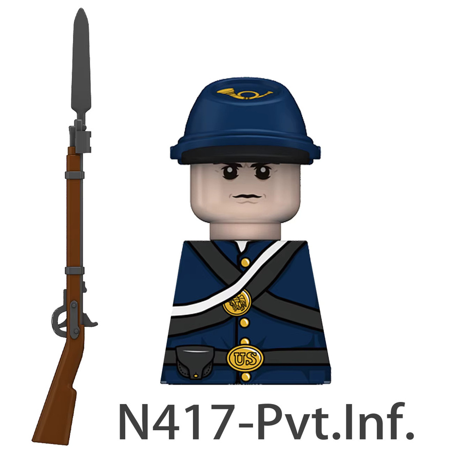 BRICKPANDA MOC Amerikanischer Bürgerkrieg US-Soldaten Figuren, Militär - Bild 3