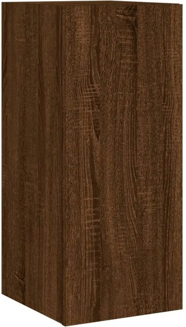 vidaXL TV-Wandschrank in Braun Eichen-Optik mit integrierter LED-Beleuchtung, B/T/H: 30,5 x 35 x 70 cm - Bild 1
