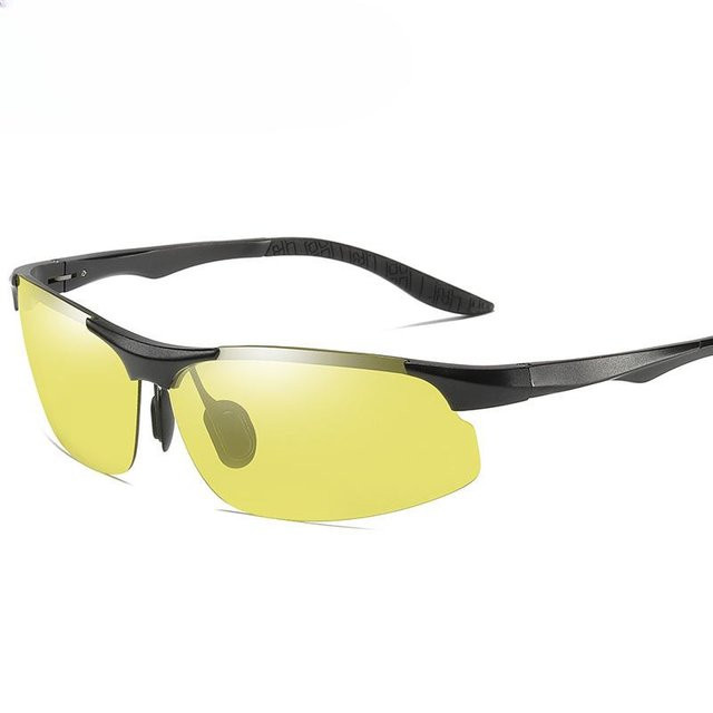 Binchi Outdoor Equipment Sonnenbrille, Metall, halbrand, rectangular, unisex, gelb, polarisiert - Bild 1