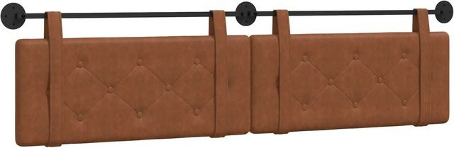 vidaXL Wandpaneele 2er Set Braun Modern Polsterteile B: 200 cm, H: 40 cm, T: 5 cm - Bild 1