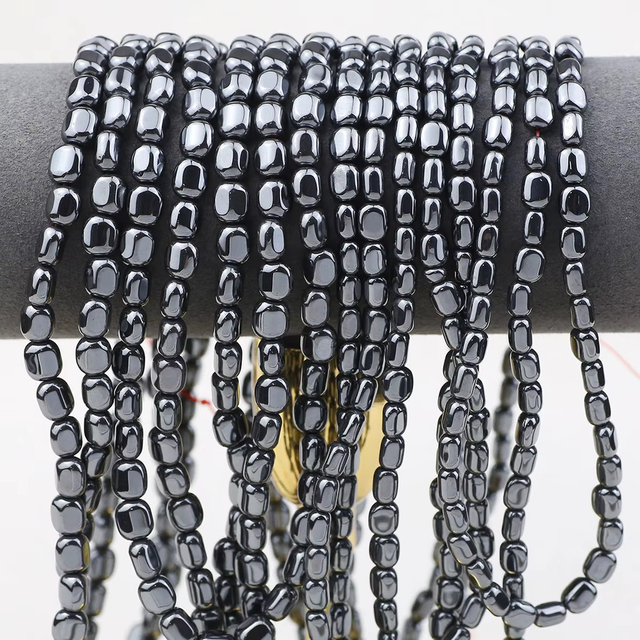 JHNBY Perlen Schwarz Hämatit, 8/10mm, Spacer, Charms, Armbänder - Bild 2