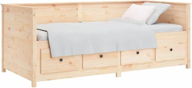 vidaXL Tagesbett aus Massivholz Kiefer in Braun ohne Matratze B/T/H: 82,0 x 197,5 x 80,0 cm - Bild 1
