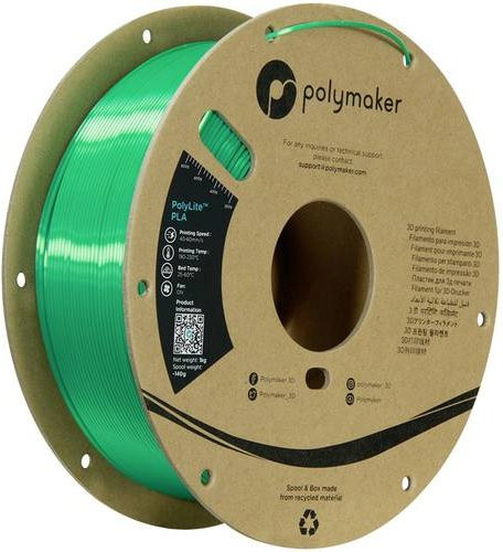 Polymaker PolyLite Silk PLA Filament Seidig glänzend Grün 1,75 mm 1000 g - Bild 1