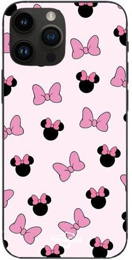 Maniacase Silikon Handyhülle für iPhone 12 Pro mit Minnie Maus Motiv und schwarzer Schleife - Bild 1