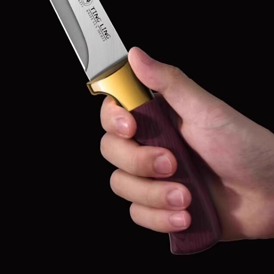 PLYS Ausbeinmesser aus Edelstahl in Silber mit Holzgriff für professionelles Entbeinen - Bild 4