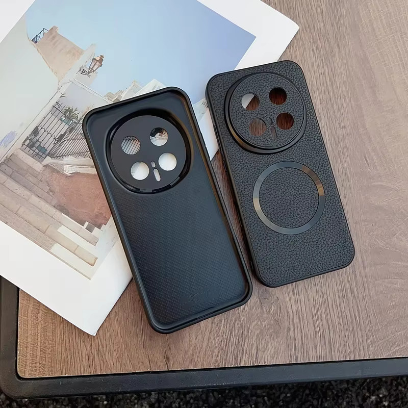 Premium Business Lichee Leder Schutzhülle mit MagSafe für Honor Magic 8 Pro, 7 Pro und Lite in Purple - Bild 2