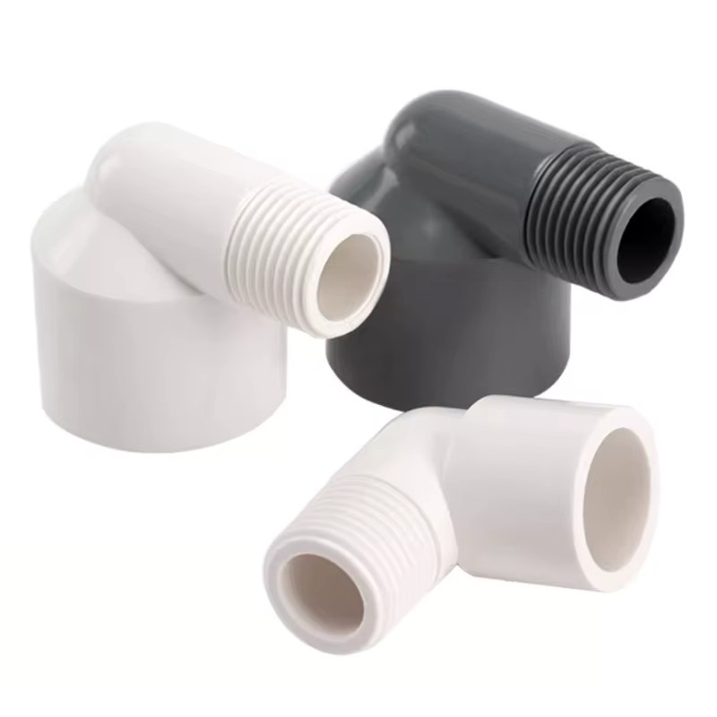 SgooHan PVC 90 Grad Reduzier-Winkelstecker mit Außengewinde für Aquarium und Garten in Grau - Bild 4