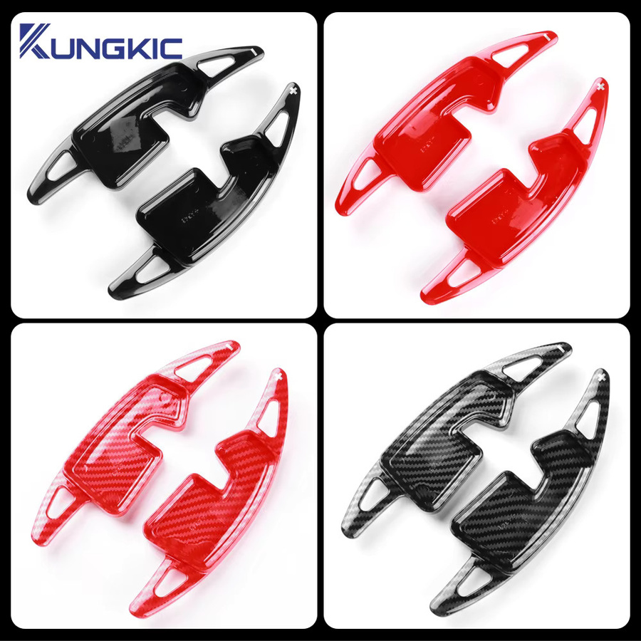 KUNGKIC ABS-Lenkradverlängerung in Carbonfaser-Optik mit DSG-Schaltwippen für BMW 1er, 5er, G60, F70, X3, G45, X1 U11, Farbe: Schwarz - Bild 2