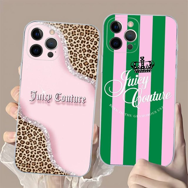 J-JuicysS Couture Handyhülle für Apple iPhone (Modelle: 11, 12, 13, 14, 15, 16, 17 Pro Max Plus) mit transparenter Rückseite - Bild 1