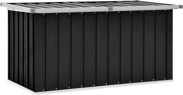 vidaXL Gartenbox aus verzinktem Stahl und Kunststoff in Anthrazit, B/T/H: 129 x 67 x 65 cm - Bild 1