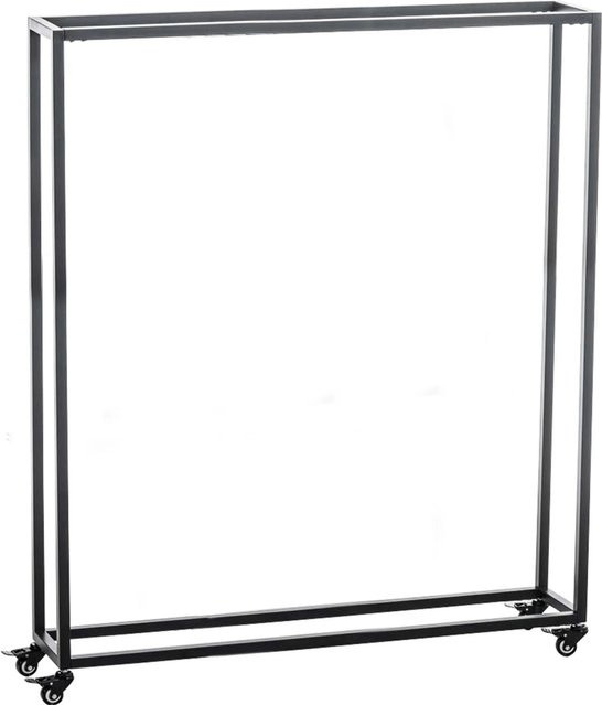 DELUKE Kaminholzregal BETTA aus Metall mit Rollen in Schwarz, B/T/H: 25 x 100 x 150 cm - Bild 1