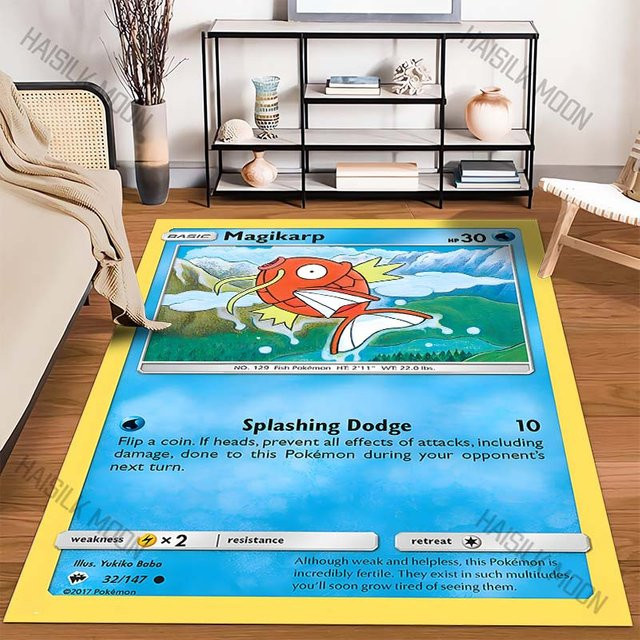 Useful Home Pokémon Teppich mit Magikarp Muster, Mehrfarbig, B: 90 cm, T: 60 cm - Bild 1