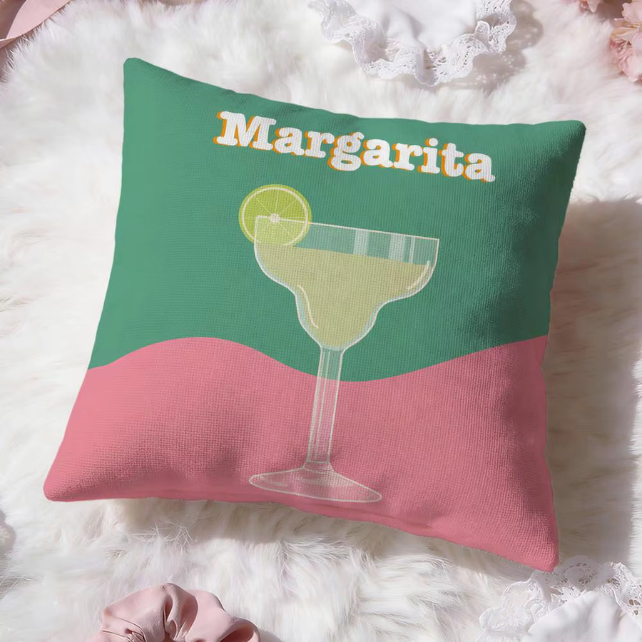 Hot M-Margarita Cocktail Arted Kissenbezug, quadratisch, schwarz und mehrfarbig, B/T: 30 x 30 cm - Bild 2
