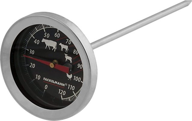 FMprofessional Bratenthermometer aus Edelstahl in Silber, rund - Bild 1