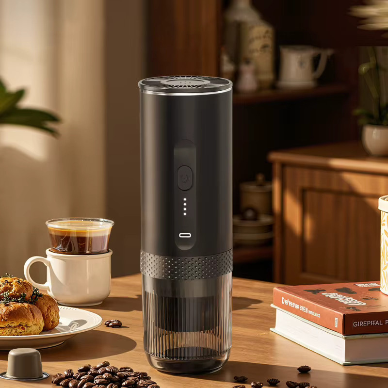 BALASHOV 2-in-1 Elektrische Espressomaschine Schwarz, Tragbare Kaffeemaschine für Kapseln und Pulver für Auto, Camping und Reisen - Bild 2