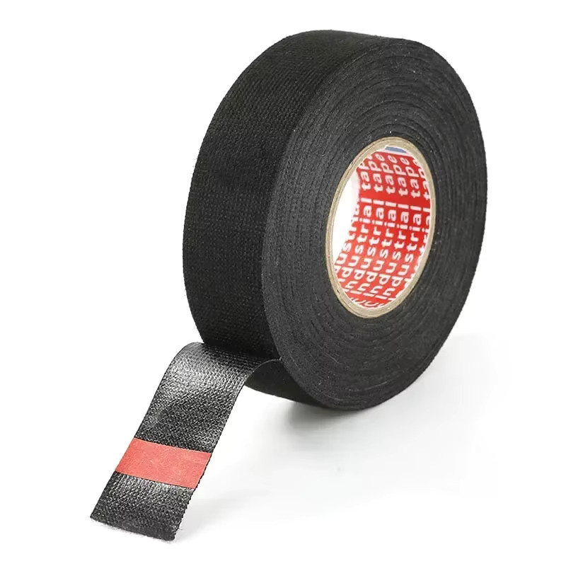 Home Looms Hitzebeständiges Stoffklebeband Flammhemmendes Kabelbaumband Schwarz, Länge: 15 m - Bild 3