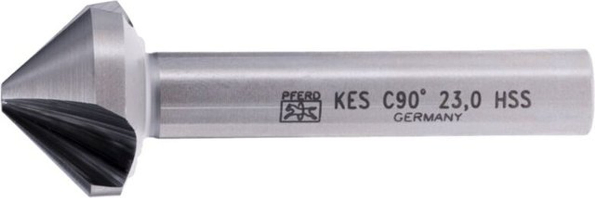 PFERD HSS Kegel- und Entgratsenker 90 Grad in Silber mit Ø 23 mm und Schaft-Ø 10 mm nach DIN 335 C - Bild 2