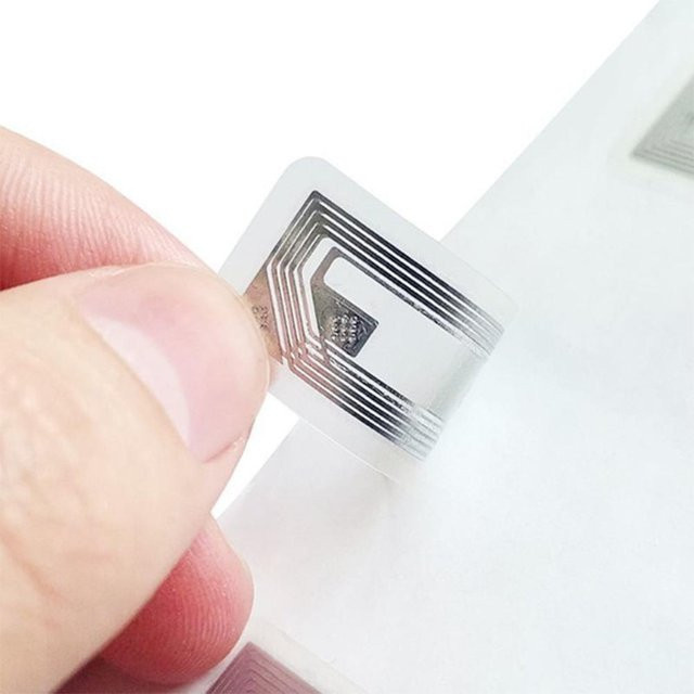 10 Stück NFC-Chip Ntag213 Aufkleber Wet Inlay, 13,56 MHz, B/H: 1,1 x 2,1 cm - Bild 1