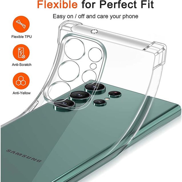 Luxuriöse und stoßfeste TPU Soft Case Kameraschutz-Hülle für Samsung Galaxy S26 Ultra und S26 Plus in Transparent - Bild 1