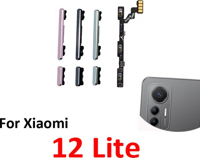 Xiaomi MI 12 Lite Ersatzteil Set: Externe Ein/Aus- und Lautstärketasten mit internem Flexkabel in Multicolour - Bild 1