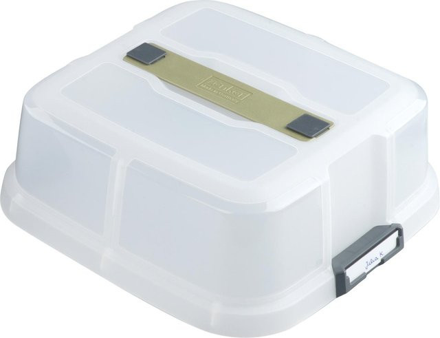 Zenker Transporthaube quadratisch mit Magnetschildern, transparent, B/T/H: 30 x 30 x 11,5 cm - Bild 1