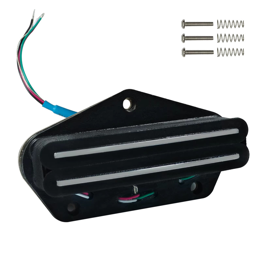 PHRILAM Alnico 5 Hot Rail Humbucker Bridge Pickup für FD TL E-Gitarren in Schwarz - Bild 4