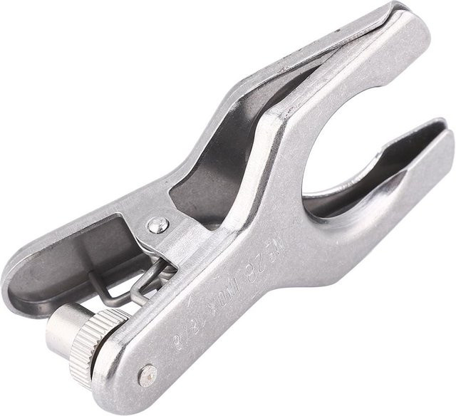 Igeteck Quetschklemme aus Edelstahl für Laborarbeiten in Silber - Bild 1