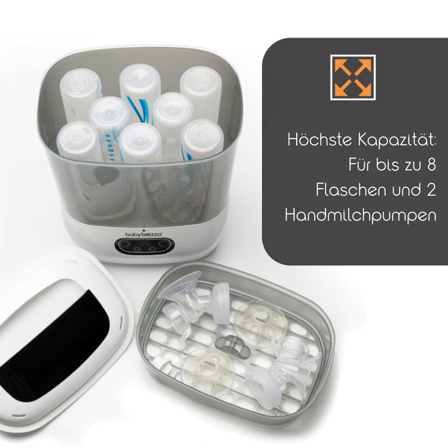 BabyBrezza 4 in 1 Advanced Elektrischer Dampfsterilisator in Weiß, BPA-frei - Bild 3