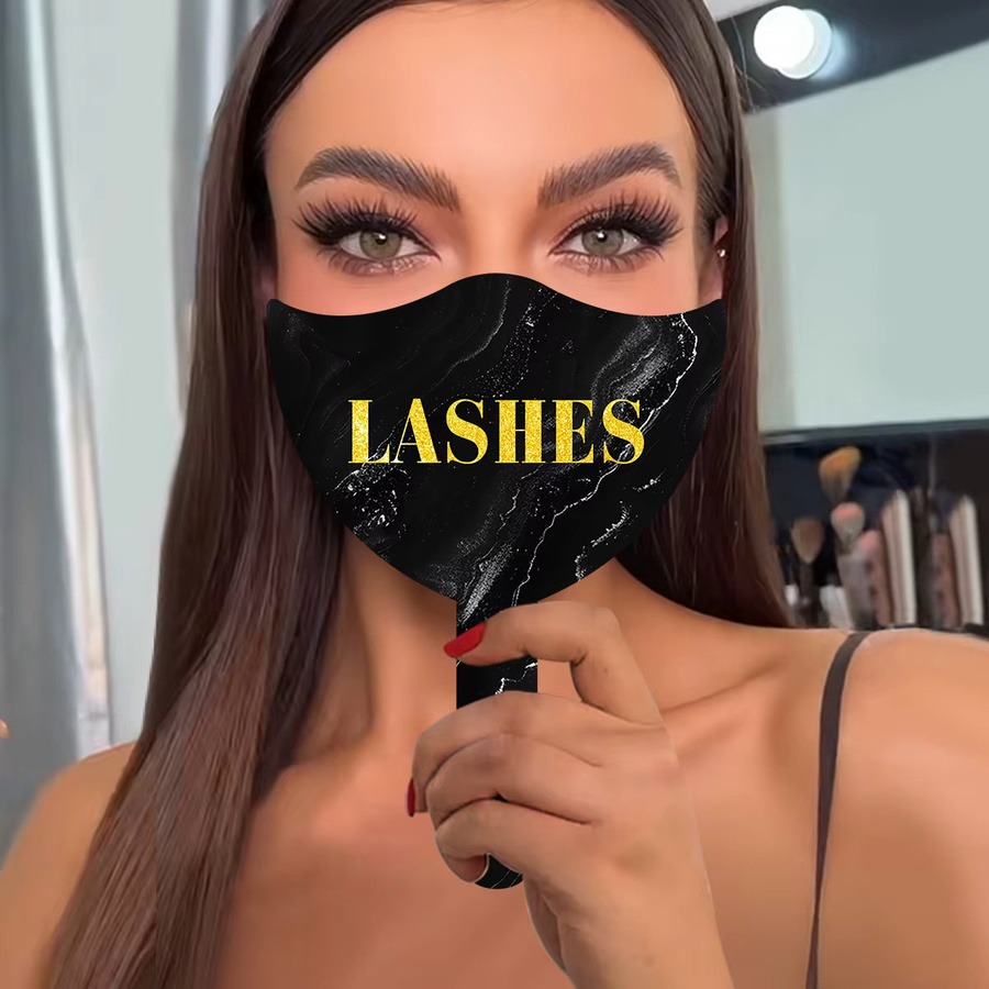 kekelala Wimperntechniker-Foto-Requisiten, 2er-Set, PVC-Handkarten - Bild 3