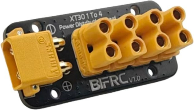 YUENHOANG Stromverteilerplatine mit XT90 und XT30 Anschluss für RC-Modellautos, Boote und U-Boote, 1 bis 4 Kanal Hochstrom-PDB mit 200 A und 30 A - Bild 1
