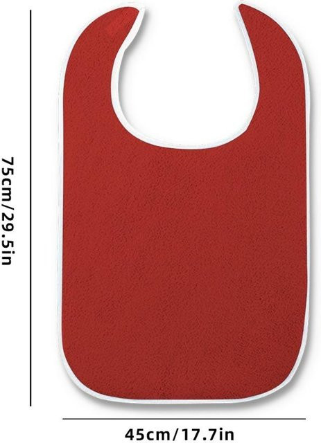 Verstellbares Lätzchen für Erwachsene von binyinglai aus Polyester in Rot - Bild 1