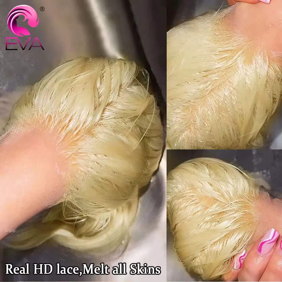 Eva Hair HD-Spitzenfrontverschluss, blond, gerade und gewellt - Bild 4