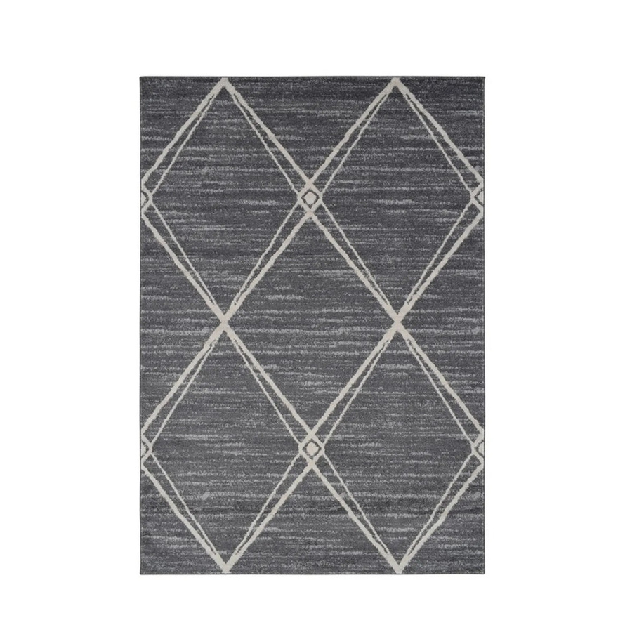 Vercai Rugs Teppich Firenze Modern in Dunkelgrau und Creme mit Diamantmuster B/T: 160 x 230 cm - Bild 2