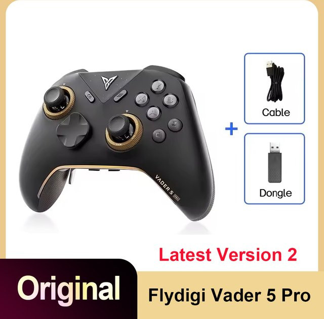 Flydigi Vader 5 Pro Gaming-Controller Kabelloses Gamepad mit Hall-Effekt-Joysticks in Schwarz für PC, Mobile und NS - Bild 1