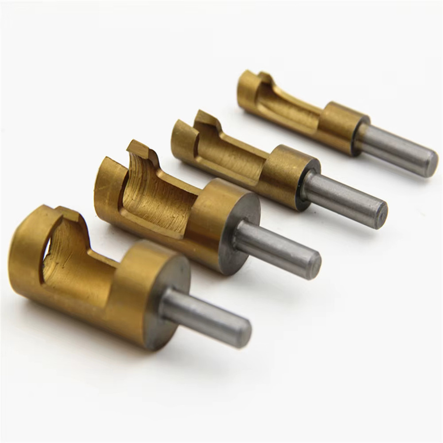 Binoax Holzbohrer Set aus Stahl mit Titanbeschichtung, 4 Stück, 6-16mm, Farbe Gold - Bild 2