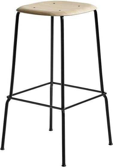 HAY Soft Edge 80 Bar Stool in Beige aus Stahl - Bild 1