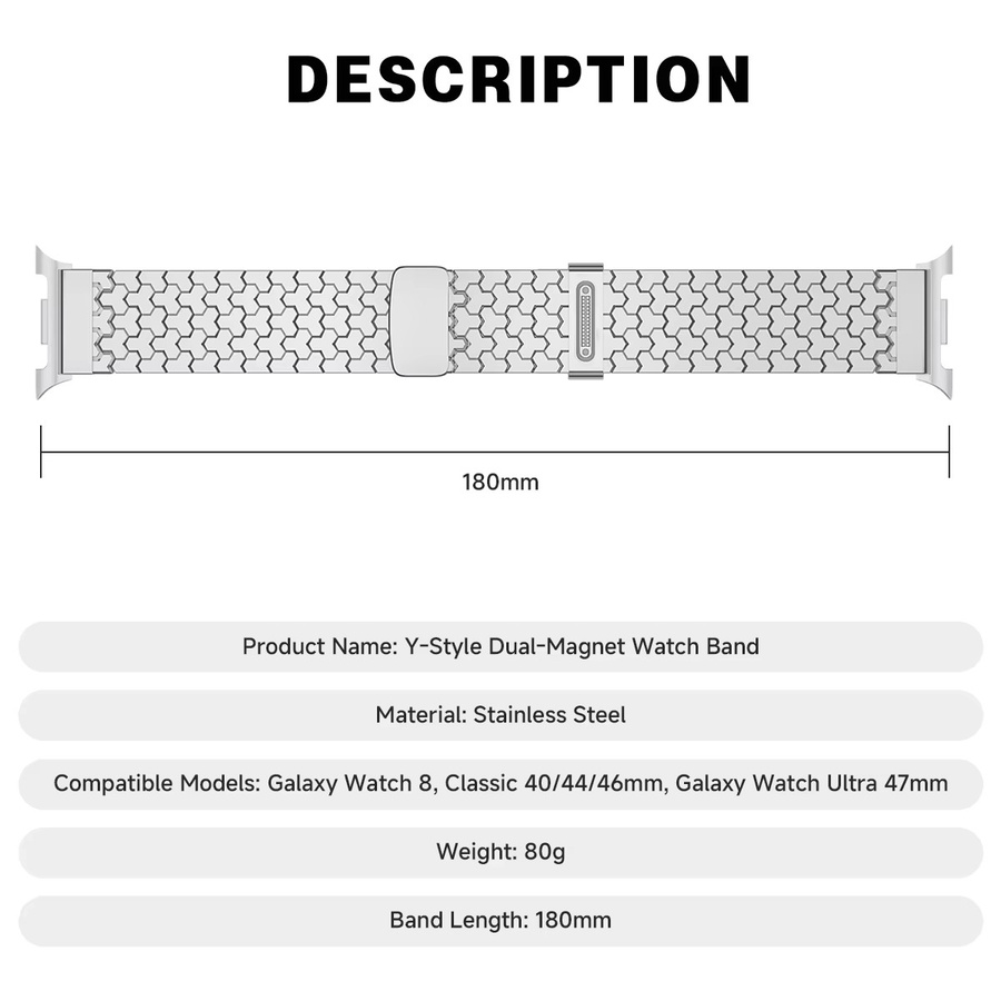 CAOWTAN Uhrenarmband Edelstahl, Silber, Unisex - Bild 6